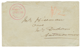 MADAGASCAR - BRITISH MAIL : 1890 Superb Cachet BRITISH MAIL TAMATAVE En Rouge Sur Enveloppe Pour ANTANANARIVO. Courrier - Otros & Sin Clasificación