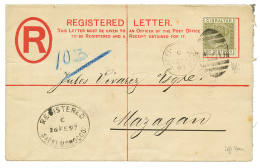 MAROC - Bureau Anglais : 1897 GIBRALTAR 20c Obl. A26 + SAFFI-MOROCCO + REGISTERED SAFFI MOROCCO Sur "REGISTERED-LETTER" - Other & Unclassified