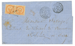 ST PIERRE ET MIQUELON : 1865 Superbe Paire Du 40c AIGLE Obl. Losange SPM + ST PIERRE ET MIQUELON ST PIERRE Sur Lettre Av - Other & Unclassified