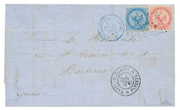 TAHITI : 1867 AIGLE 20c + 80c TTB Margés Obl. Losange OCN + TAITI(OCEANIE) PAPEETE Sur Lettre Pour BORDEAUX. Tr&e - Otros & Sin Clasificación