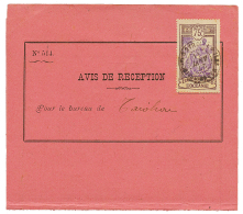 ILES MARQUISES - TAIOHAE : 1911 75c Obl. Cachet Rare ILES MARQUISES TAIOHAE Sur AVIS De RECEPTION. RARE. TTB. - Other & Unclassified