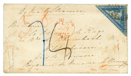 CAPE OF GOOD HOPE To KINGDOM OF HANNOVER : 1858 Triangular 4d Blue + Tax Marking On Small Envelope To "ROYAUME DE HANNOV - Other & Unclassified