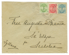 DANISH WEST INDIES : 1 Ore + 2 Ore + 5 Ore Canc. ST THOMAS On Envelope To GERMANY. Vvf. - Dänische Antillen (Westindien)