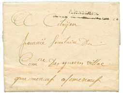 EGYPT - NAPOLEONIC PERIOD : An 9(1800) ALEXANDRIE On Entire Letter Datelined "ALEXANDRIE 6 Vendemaire AN 9" To MENOUF. R - Other & Unclassified