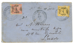 EGYPT - FIRST ISSUE : 1867 2 PIASTRE + 5 PIASTRE Canc. VICE-REALI EGIZIANE ALESSANDRIA On Envelope To "H.B.M CONSUL", LU - Other & Unclassified