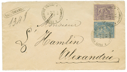 EGYPT : 1872 20 PRA + 2 1/2 PIASTRE Canc. POSTE KHEDEUIE EGIZIANE ALESSANDRIA + RACCOMANDATO On REGISTERED Envelope To A - Autres & Non Classés