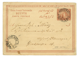 NATAL Via PORT-SAID : 1886 EGYPT P./Stat 20p Canc. French Maritime Cds PORT-SAID PAQ FR N N°2 (scarce) To GERMANY. V - Other & Unclassified