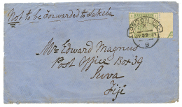 "The Long Trip To FIJI ....." : 1887 6d Green Canc. LONDON 29 July 87 On Envelope To SUVA FIJI. Arrival SUVA 26 Sept 87. - Fiji (1970-...)