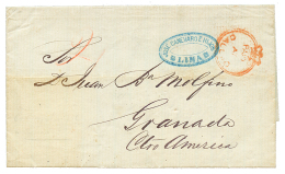 CALLAO : 1865 PAID AT CALLAO On Entire Letter From LIMA To GRANADA(NICARAGUA). Vvf. - Other & Unclassified