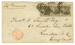 PERU - CALLAO : 1877 GB 6d(x3) Canc. C38 + CALLAO(verso) On Envelope To ENGLAND. Vf. - Other & Unclassified