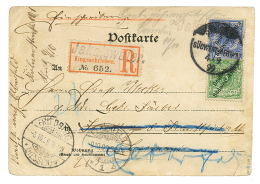 DSWA : 1899 5pf+ 20pf On REGISTERED POSTCARD From JAKALSWATER To GERMANY. Signed MANSFELD. Vf. - Sonstige & Ohne Zuordnung