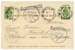 "RUSSIA To KARIBIB Via KAPENOUSSEU" : 1902 RUSSIA 2k(x2) Canc. ODESSA On Card(Theater ODESSA In Color) To KARIBIB. Recto - Sonstige & Ohne Zuordnung