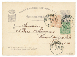 LUXEMBURG : 1876 P./Stat 5c + 1c + 4c Canc. LUXEMBURG To ANVERS(BELGIUM). RARE. BÖTTGER Certificate(2015). Superb. - Autres & Non Classés