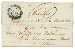 CURACAO - ROYAL PACKET MAIL : 1833 Negativ Cachet POSTKANTOOR CURACAO + ZEE BRIEF DEN-HELDER In Red On Entire Letter Dat - Curacao, Netherlands Antilles, Aruba