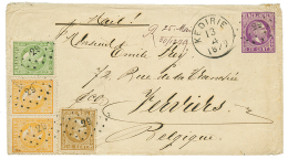 NETHERLAND INDIES : 1879 P./Stat 25c + 2 1/2c(x2) + 5c + 15c Canc. 29 + KEDITIE To BELGIUM. RARE. Superb. - Niederländisch-Indien