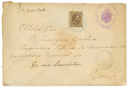 FERNANDO-POO : 1890 10c Canc. CORREOS FERNANDO-POO On Envelope To FRANCE. Scarce. Vvf. - Sonstige & Ohne Zuordnung