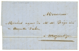 "ZANZIBAR To MOZAMBIQUE" : 1858 Entire Letter Datelined "ZANZIBAR 4 Mai 1858" On Entire Letter To MOZAMBIQUE. Very Scarc - Zanzibar (1963-1968)