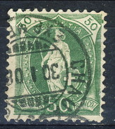 Svizzera 1882-1904 N. 77 C. 50 Verde Fil. 1 Usato Cat. € 50 - Oblitérés