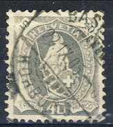 Svizzera 1904 N. 92 C. 40 Grigio (cifre Piccole, 4 Chiuso In Alto) Fil. 1 Usato Cat. € 46 (2) - Oblitérés
