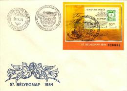 HUNGARY - 1984.FDC S/S 57th Stampday / Stamp On A Stamp  MNH!! Mi Bl.172 - FDC