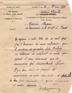 VP7382 - MILITARIA - Lettre Du Capitaine LAUSELLE Au 402 ème Rgt De D.C.A à Mr CLERGEAU à DOUE LA FONTAINE - Documenten
