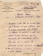 Delcampe - VP7382 - MILITARIA - Lettre Du Capitaine LAUSELLE Au 402 ème Rgt De D.C.A à Mr CLERGEAU à DOUE LA FONTAINE - Documentos