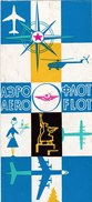 Vintage Soviet Aeroflot Airplanes Unfolding Brochure In English - 21x9.5 Cm - Werbung
