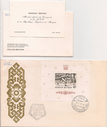 JEUX OLYMPIQUES - 1964 Vf MONGOLIA FDC Yvert Bloc 4 +carte Ministre De Transport Par La Conférence De L'UIT - Montreaux - Winter 1964: Innsbruck