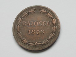 TRES RARE ? VATICAN - Baiocco 1849 IVR !! - Max Ann IV -Pius IX Pon  ***** EN ACHAT IMMEDIAT **** - Vatican