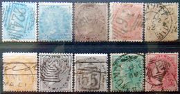 BRITISH INDIA 1856 Queen Victoria 10 Stamps Used UNWATERMARKED - 1858-79 Kronenkolonie