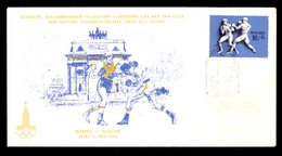 Russia SSSR Olympiad 1980 - Envelope With Image Of Boxing And With Signature Of Vladimir Kovala / 2 Scans - Other & Unclassified