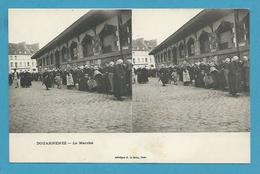 CPA Stéréoscopique Marchands Ambulants Le Marché DOUARNENEZ 29 - Douarnenez