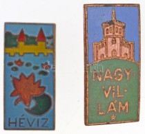 DN 'Hévíz' Zománcozott Fém Jelvény (11x22mm) + DN 'Esztergom - Souvenir'... - Ohne Zuordnung