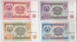 Vegyes: Kirgizisztán 1993. 1T + 10T + 50T + Tádzsikisztán 1994. 1R + 5R + 10R + 20R T:I,I-... - Ohne Zuordnung