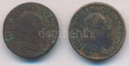 1781B 1/4kr Cu 'II. József' + 1781S 1/4kr Cu 'II. József' T:3,3- - Ohne Zuordnung