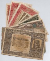 1913-1920. 12db-os Vegyes Magyar Korona Bankjegy Tétel T:III,III-,IV - Ohne Zuordnung