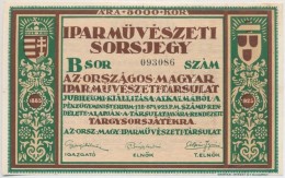 Budapest 1926. 'IparmÅ±vészeti Sorsjegy Az Országos Magyar IparmÅ±vészeti Társulat... - Ohne Zuordnung