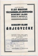 1937. 'ElsÅ‘ Magyar TÅ±zzománc-jelvénygyár' Berényi Lajos (Budapest Holló Utca... - Ohne Zuordnung