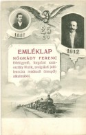 ** T2 1912 Emléklap Nógrády Ferenc FÅ‘felügyelÅ‘, Forgalmi Szakosztály... - Ohne Zuordnung