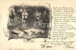 T2/T3 Weidmannsheil / Hunters With Hunted Deers, B.K.W.I. No. 334. Art Nouveau - Ohne Zuordnung