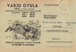 * T2/T3 Varju Gyula Vad és Baromfi KereskedÅ‘ Reklám Képeslapja,... - Ohne Zuordnung