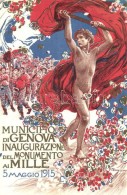 ** T3 Municipio Di Genova Inaugurazione Del Monumento Ai Mille / Advertisment Postcard For The Inauguration Of The... - Ohne Zuordnung