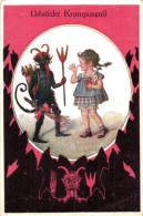 T2/T3 Krampus With Girl, Nr. 22-243. - Ohne Zuordnung