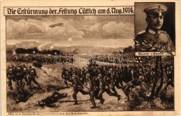 T2 1914 Die Erstürmung Der Festung Lüttich, General Von Emmich / WWI German Military Memorial Card - Ohne Zuordnung