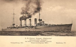 ** T1/T2 SM Kleiner Kreuzer Karlsruhe, Marine-Erinnerungskarte Nr. 18. / German Navy - Ohne Zuordnung
