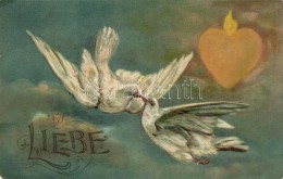 T2/T3 Liebe / Love, Doves Emb. Litho - Ohne Zuordnung