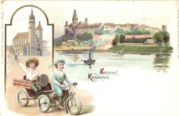 ** T2 Kraków, Krakau; Bicycle With Five Wheels, Leonhardis Tinten, Leonhardegg Atramenty, Advertisement... - Ohne Zuordnung