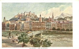 ** T1 Salzburg, Altstadt / Old Town, Bridge, Artist Signed - Ohne Zuordnung