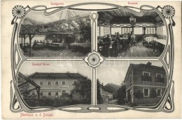 T2 Neuhaus An Der Donau, Gastgarten, Veranda, Gasthof Ernst / Guest House, Garden, Terrace, Art Nouveau - Ohne Zuordnung