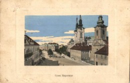 T2 Karlóca, Karlowitz, Sremski Karlovci; Utcakép Templomokkal / Street View With Churches - Ohne Zuordnung